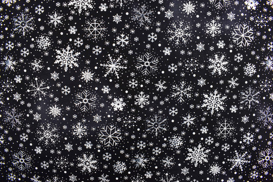 Black Snowflake fabric, Quilting fabric, Timeless Treasures -  Price by the Half Metre - The Quilt Sanctuary