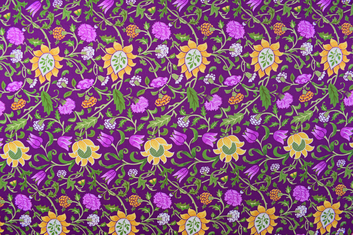 William Morris Olive Orchard, Evenlode cotton Quilting Fabric  - Price by the Half Metre