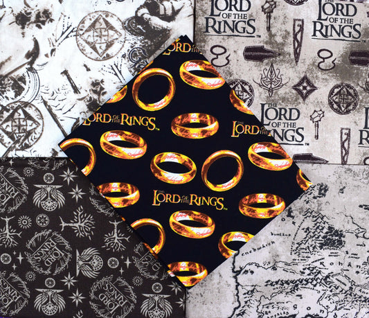 Lord of the Rings fat Quarter Bundle, cotton quilting fabric The Quilt Sanctuary