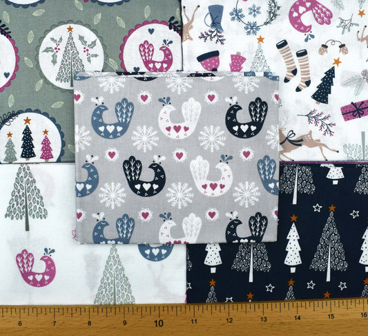 Hygge fat Quarter Bundle, Christmas fabric, fabric, quilting fabric - The Quilt Sanctuary