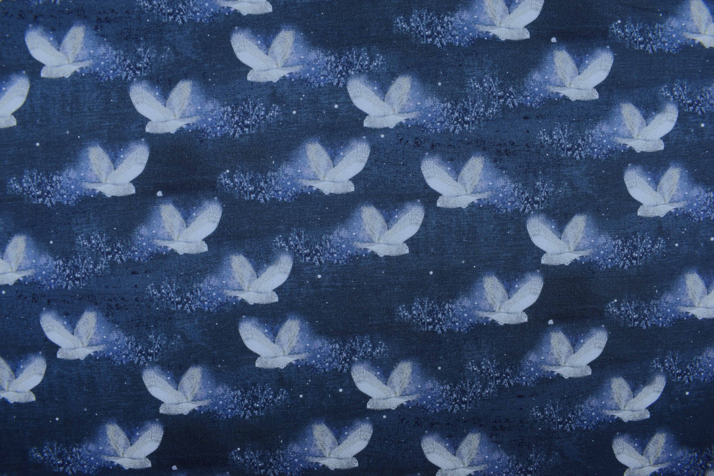 Ghostly Owl fabric, Quilting fabric, cotton fabric -  Price by the Half Metre