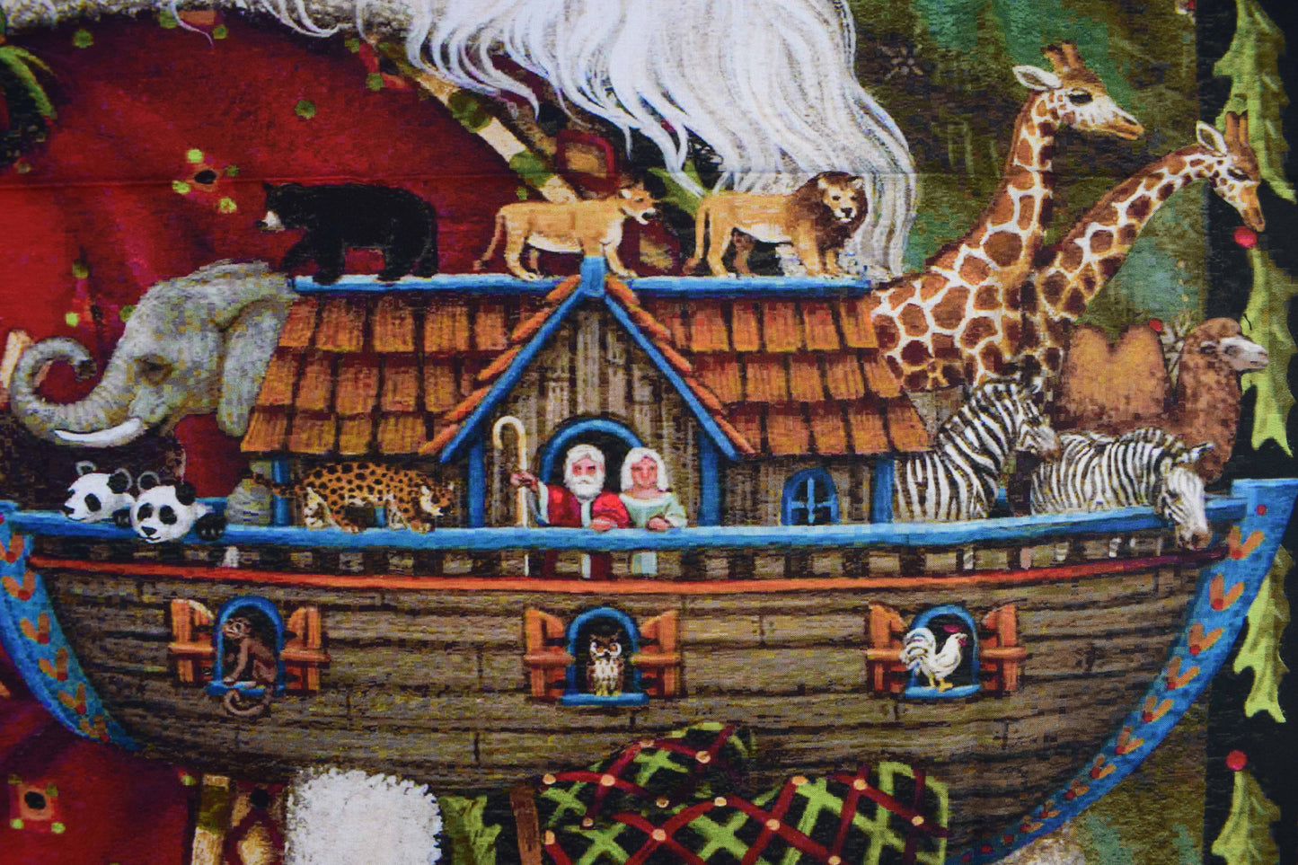 Santa with Noah’s Ark Christmas Quilting Panel