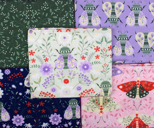 Bee fat Quarter Bundle, Cotton quilting fabric, Flutter and Folk - The Quilt Sanctuary