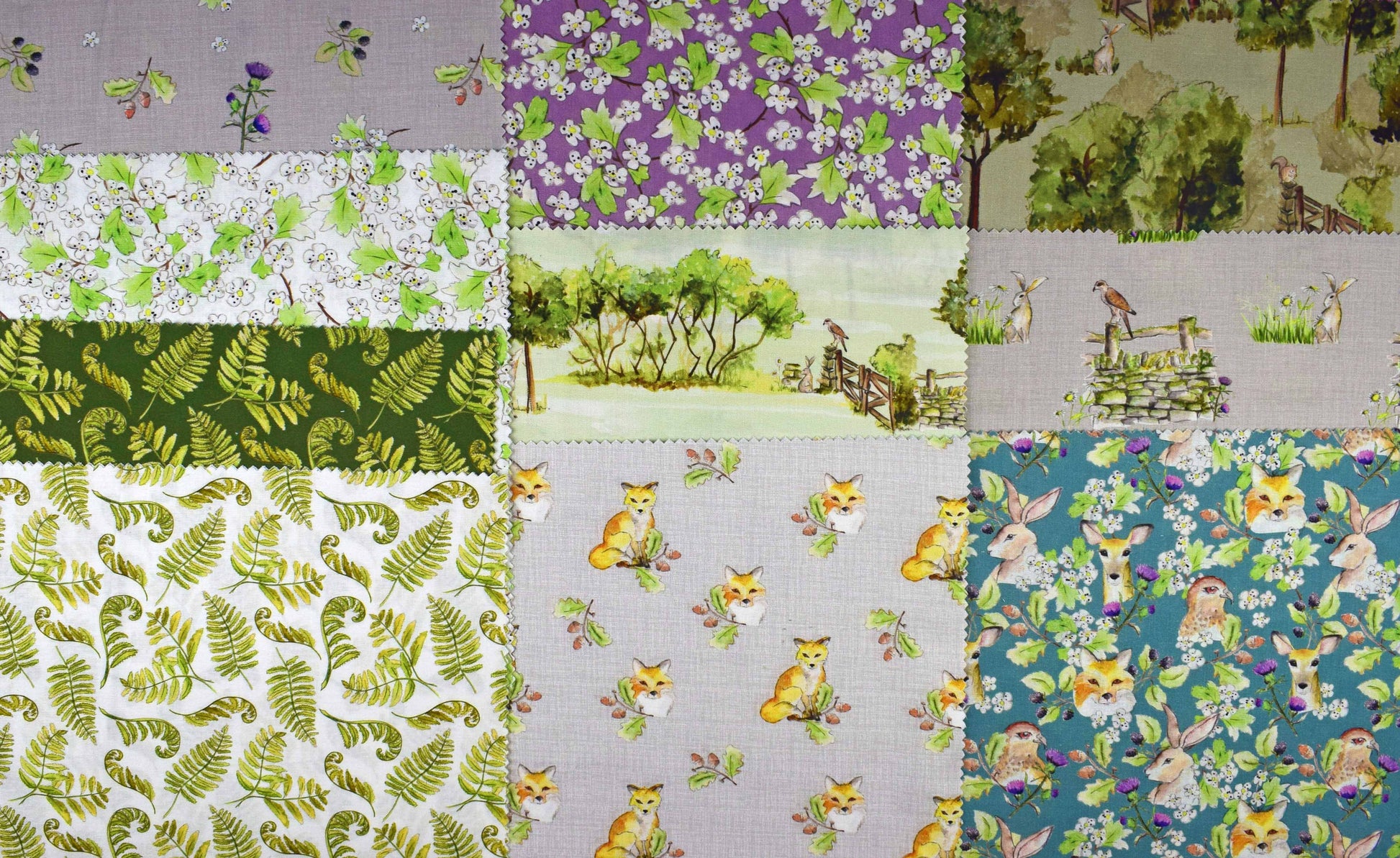 Country Walks by Debbie Shore, Organic Cotton Charm Pack - The Quilt Sanctuary