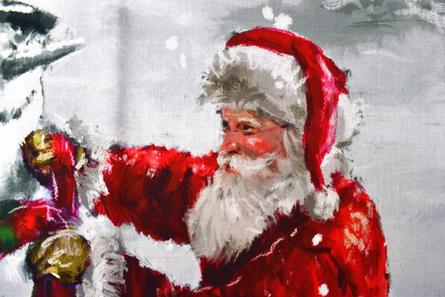 Winter Village panel, Festive traditional cotton Quilting  panel