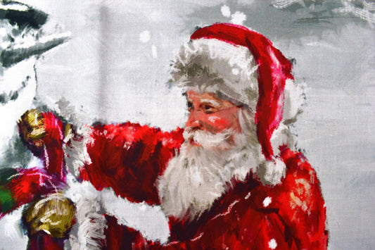 Winter Village panel, Festive traditional cotton Quilting  panel