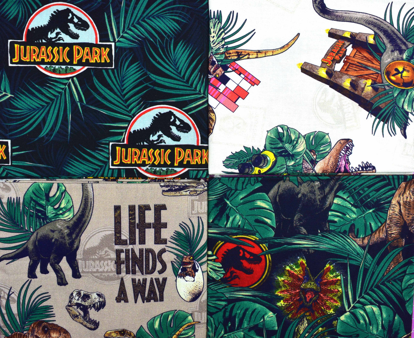 Jurassic Park fat Quarter Bundle,  Dinosaur fabric