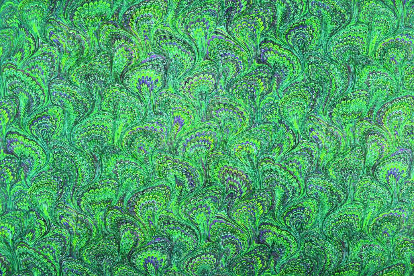 Green Marbled paper quilting fabric,  Library of Rarities Robert Kaufman, Price by the Half Metre - The Quilt Sanctuary