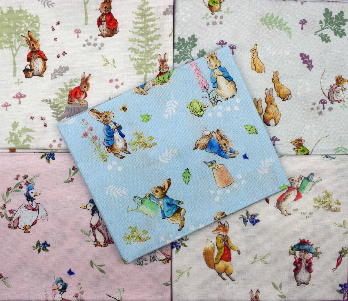 Peter Rabbit Fat Quarter bundle, Tales of the Burrow