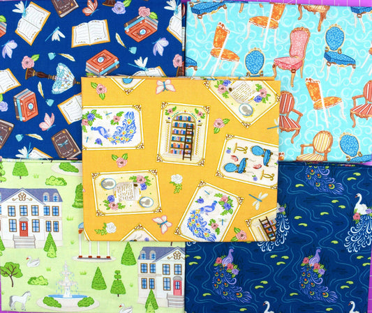 Jane Austen Fat Quarter Bundle - Austen's Library Fabric - The Quilt Sanctuary