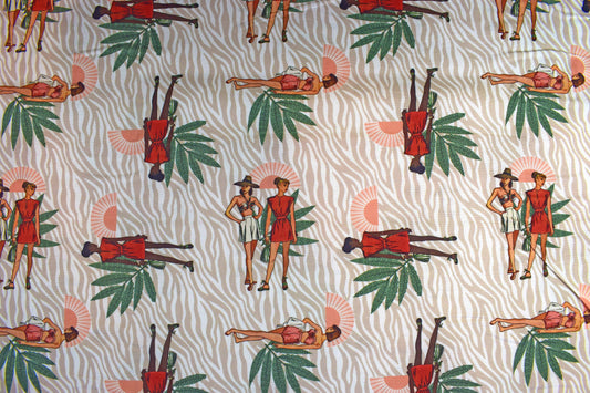 Sunset Safari Retro Fashion Quilting Fabric -  Price by the Half Metre - The Quilt Sanctuary