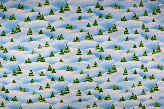 Christmas tree fabric, quilting fabric - Price by the Half Metre - The Quilt Sanctuary