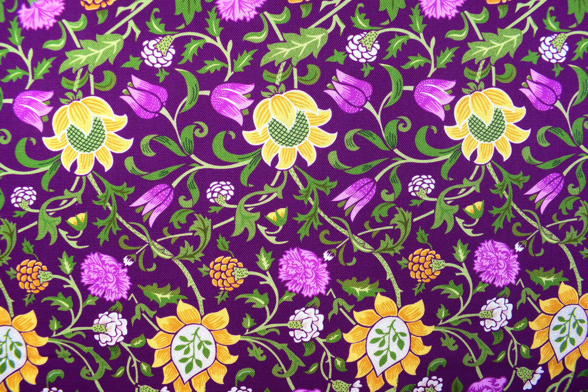 William Morris Olive Orchard, Evenlode cotton Quilting Fabric  - Price by the Half Metre