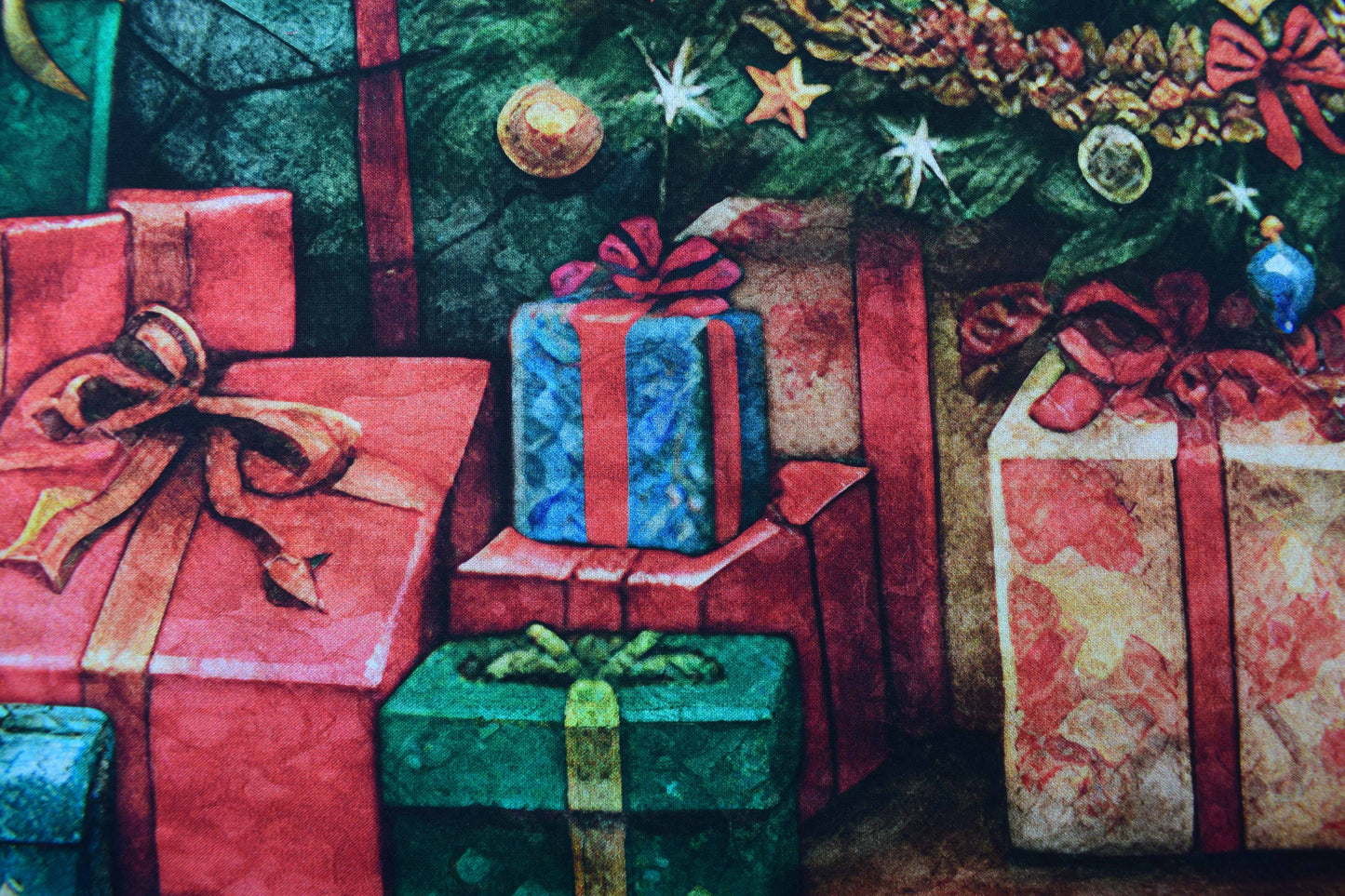 Christmas Tree fabric panel, cotton Quilting panel, Christmas panel, fabric wall hanging panel - The Quilt Sanctuary