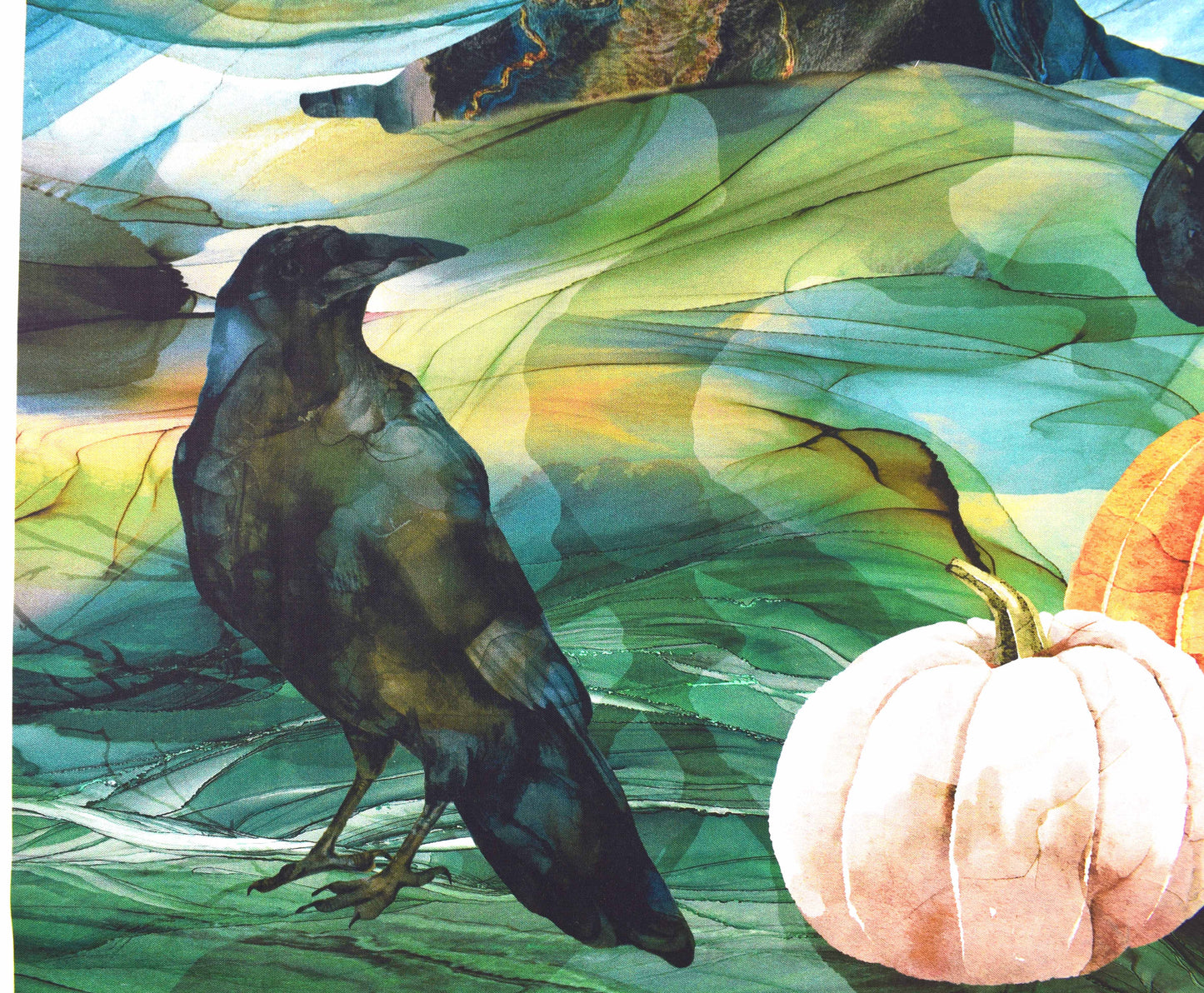 Raven's Call Halloween Fabric Quilting Panel 30" x 43" - The Quilt Sanctuary