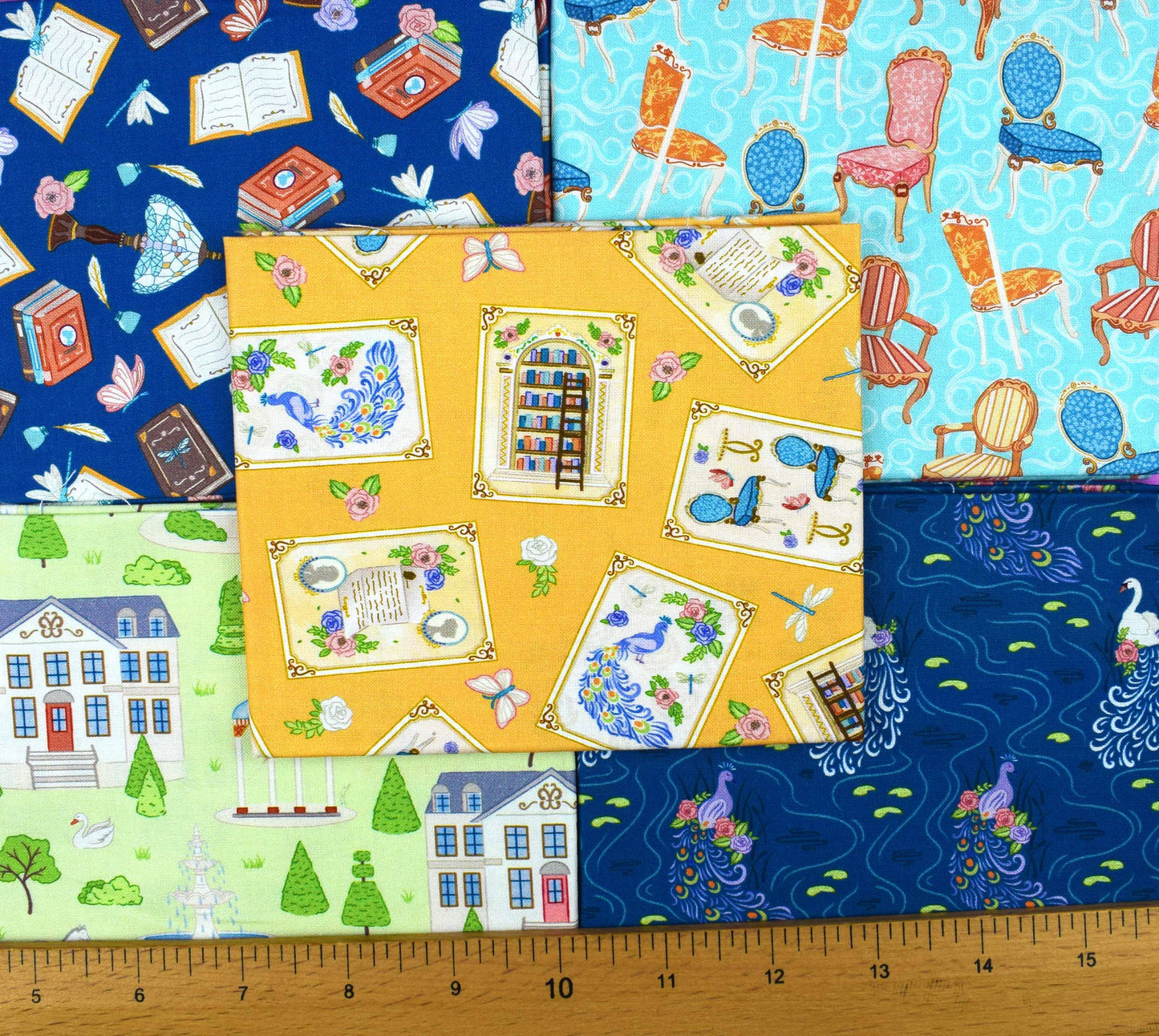 Jane Austen Fat Quarter Bundle - Austen's Library Fabric - The Quilt Sanctuary