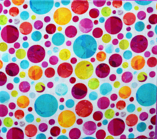 Rainbow Psychedelic Fat Quarter Bundle - 5pc Abstract Geometric Cotton Fabric Set - The Quilt Sanctuary