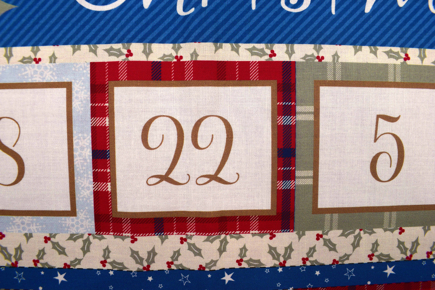 Reusable Santa Advent Calendar Fabric Panel – Quilting Craft Christmas Sew