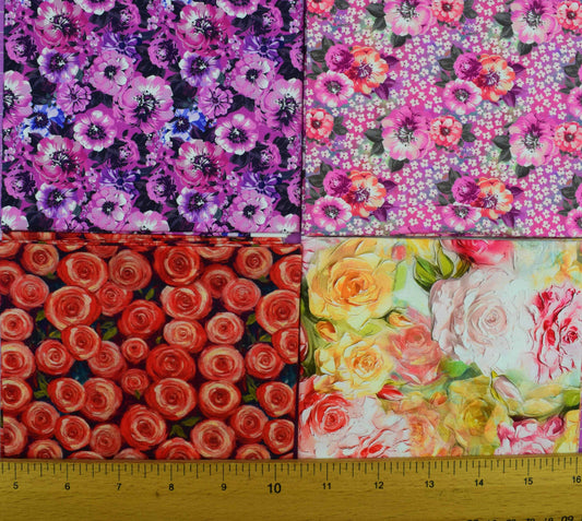 Floral Fat Quarter Bundle – Rose & Garden Prints for Quilting and Sewing - The Quilt Sanctuary
