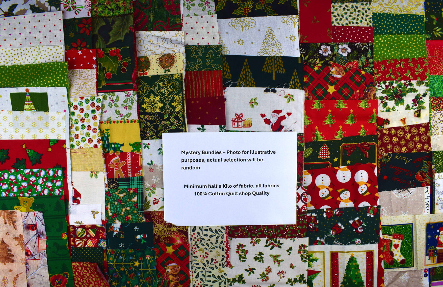 Christmas Quilting Fabric Scrap Bag: Random Pieces, Quilting Supplies - The Quilt Sanctuary