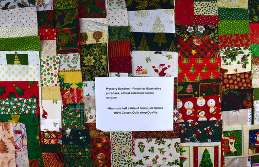 Christmas Quilting Fabric Scrap Bag: Random Pieces, Quilting Supplies - The Quilt Sanctuary