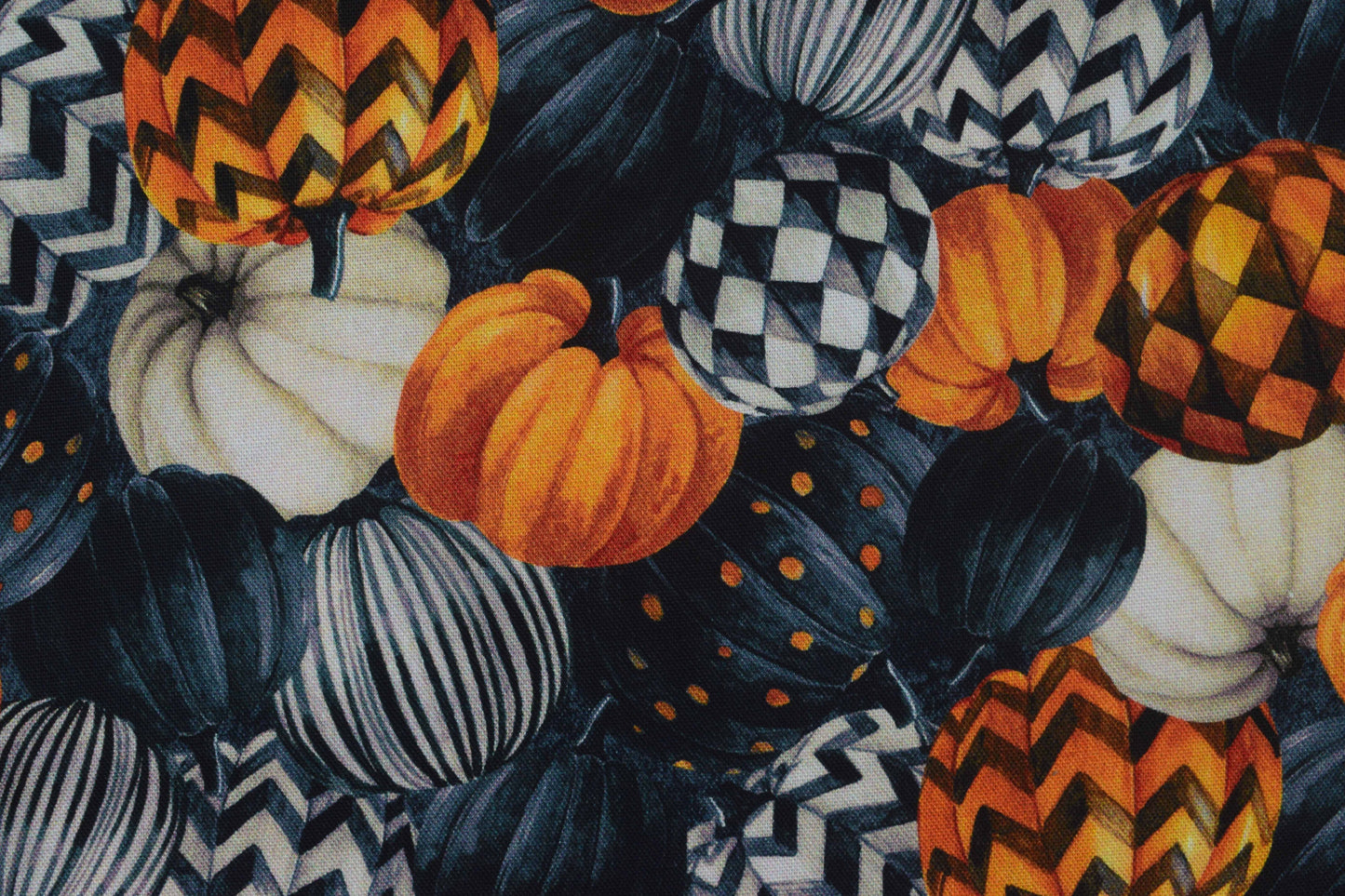 Pumpkin fabric, Harvest festival, Quilting fabric, cotton fabric - Price per half Metre