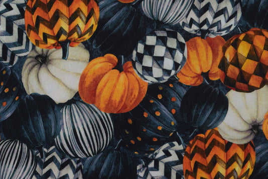 Pumpkin fabric, Harvest festival, Quilting fabric, cotton fabric - Price per half Metre