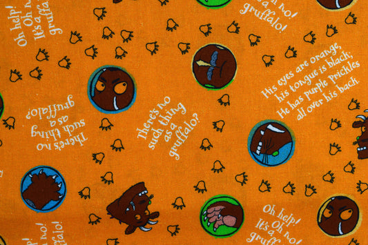 Gruffalo fabric, scariest creature, Quilting Fabric, Cotton Fabric -  Price by the Half Metre - The Quilt Sanctuary