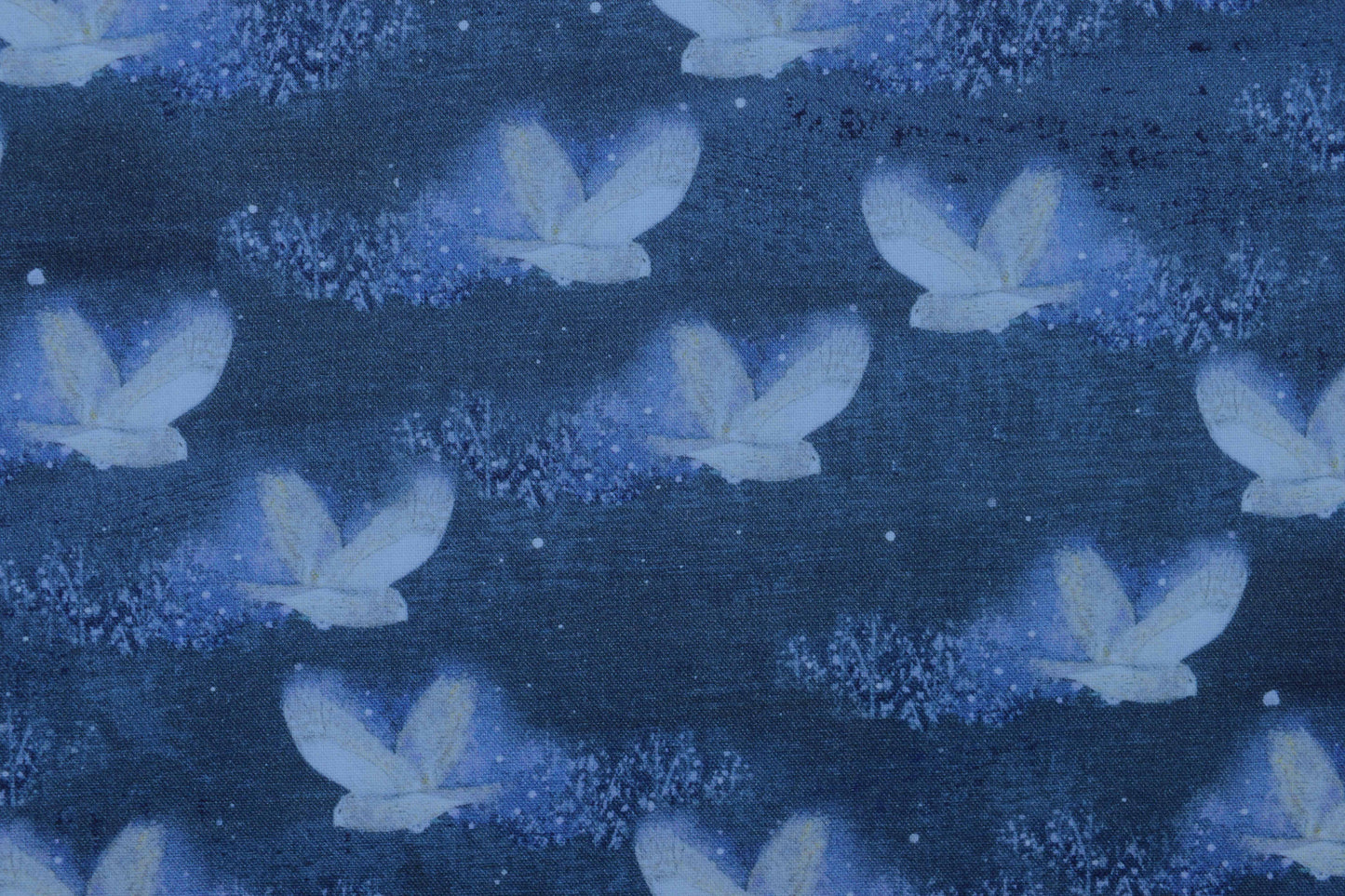 Ghostly Owl fabric, Quilting fabric, cotton fabric -  Price by the Half Metre