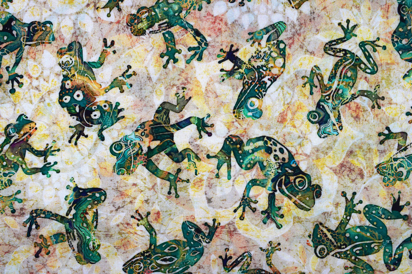 Frog fabric, Quilting fabric, cotton fabric -  Price by the Half Metre