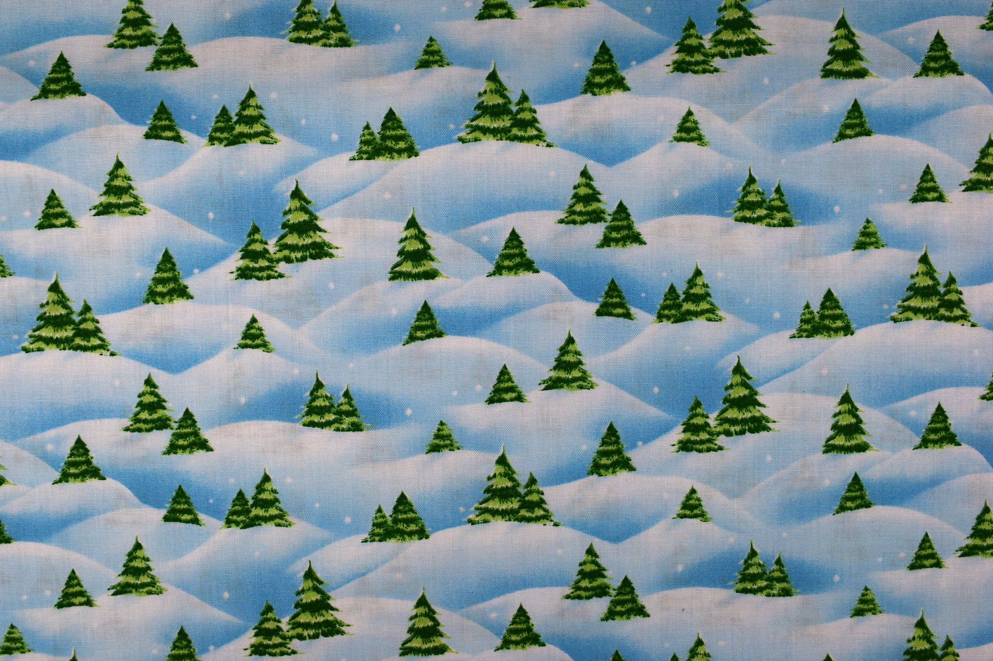 Christmas tree fabric, quilting fabric - Price by the Half Metre - The Quilt Sanctuary