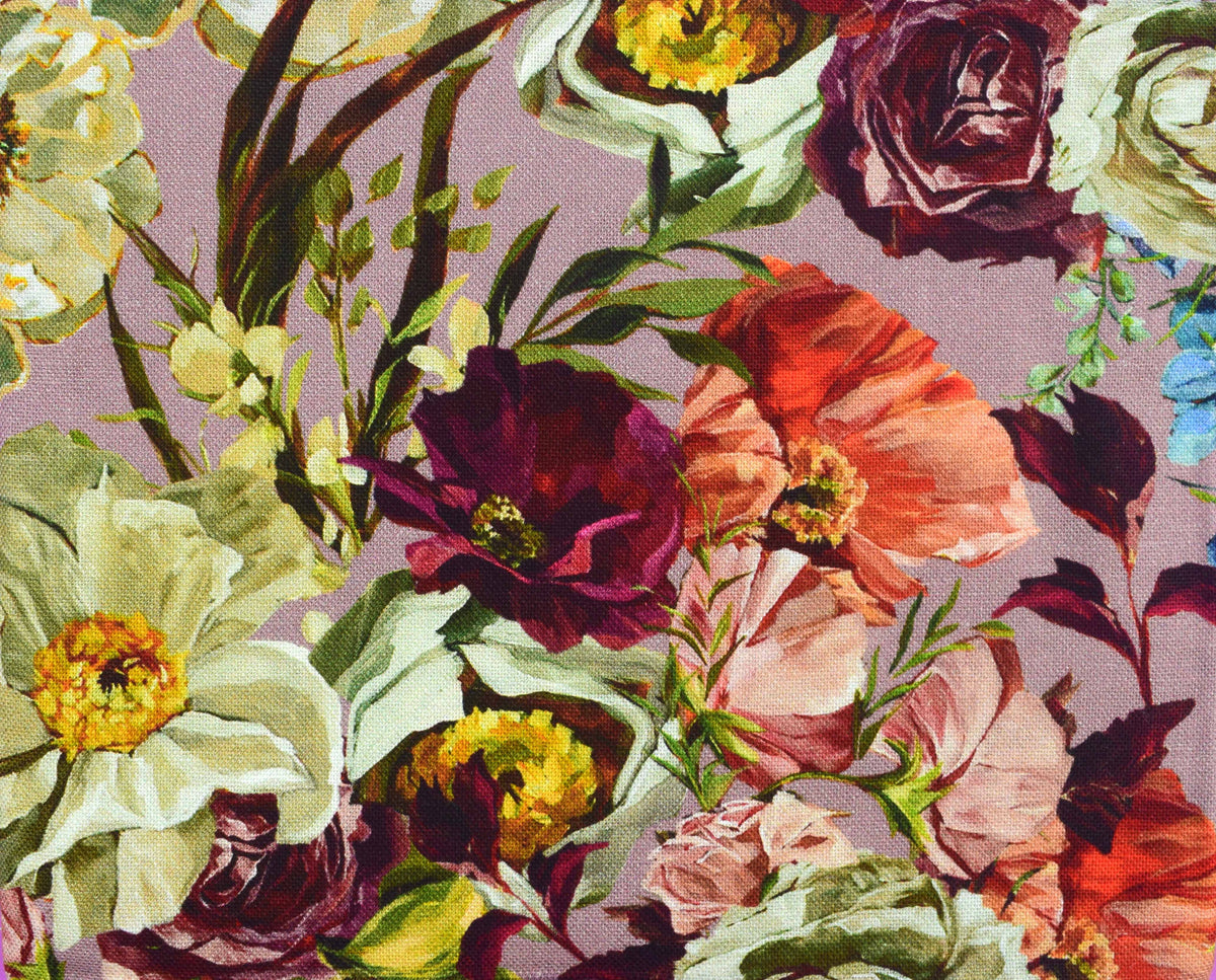 Painted vintage floral and blender Quilting fabric bundle