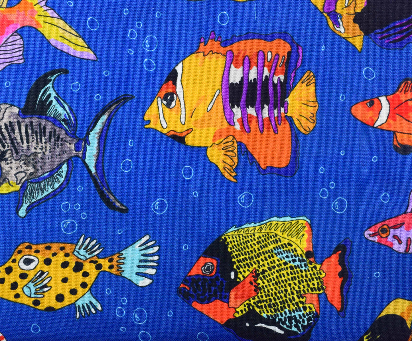 sea in colour, tropical fish, The Crafty Lass,  Organic Cotton Fat Quarters, quilting fabric - The Quilt Sanctuary