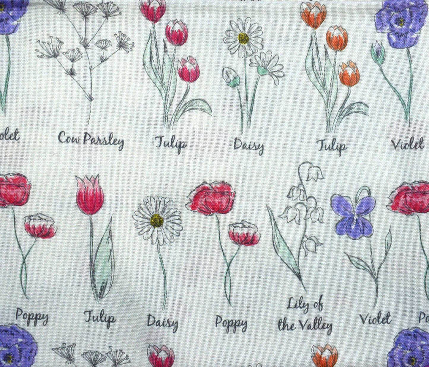 Meadow Flower Fabric Bundle, 100% Cotton Fat Quarters by Holly Dennett - The Quilt Sanctuary
