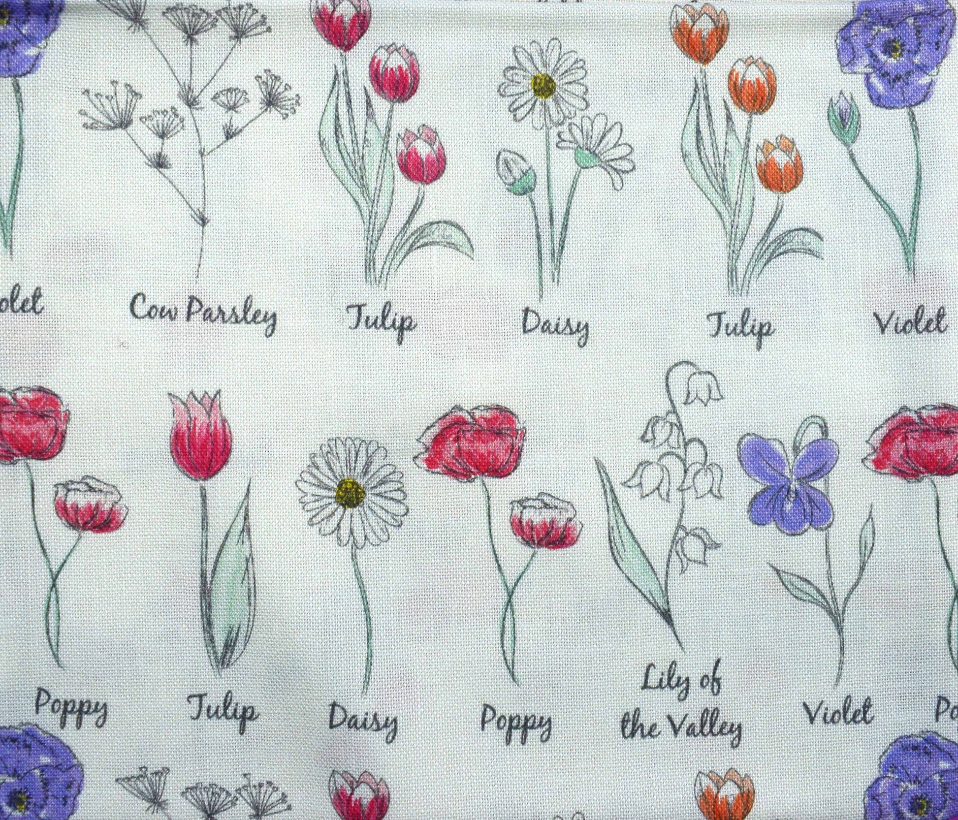 Meadow Flower Fabric Bundle, 100% Cotton Fat Quarters by Holly Dennett - The Quilt Sanctuary