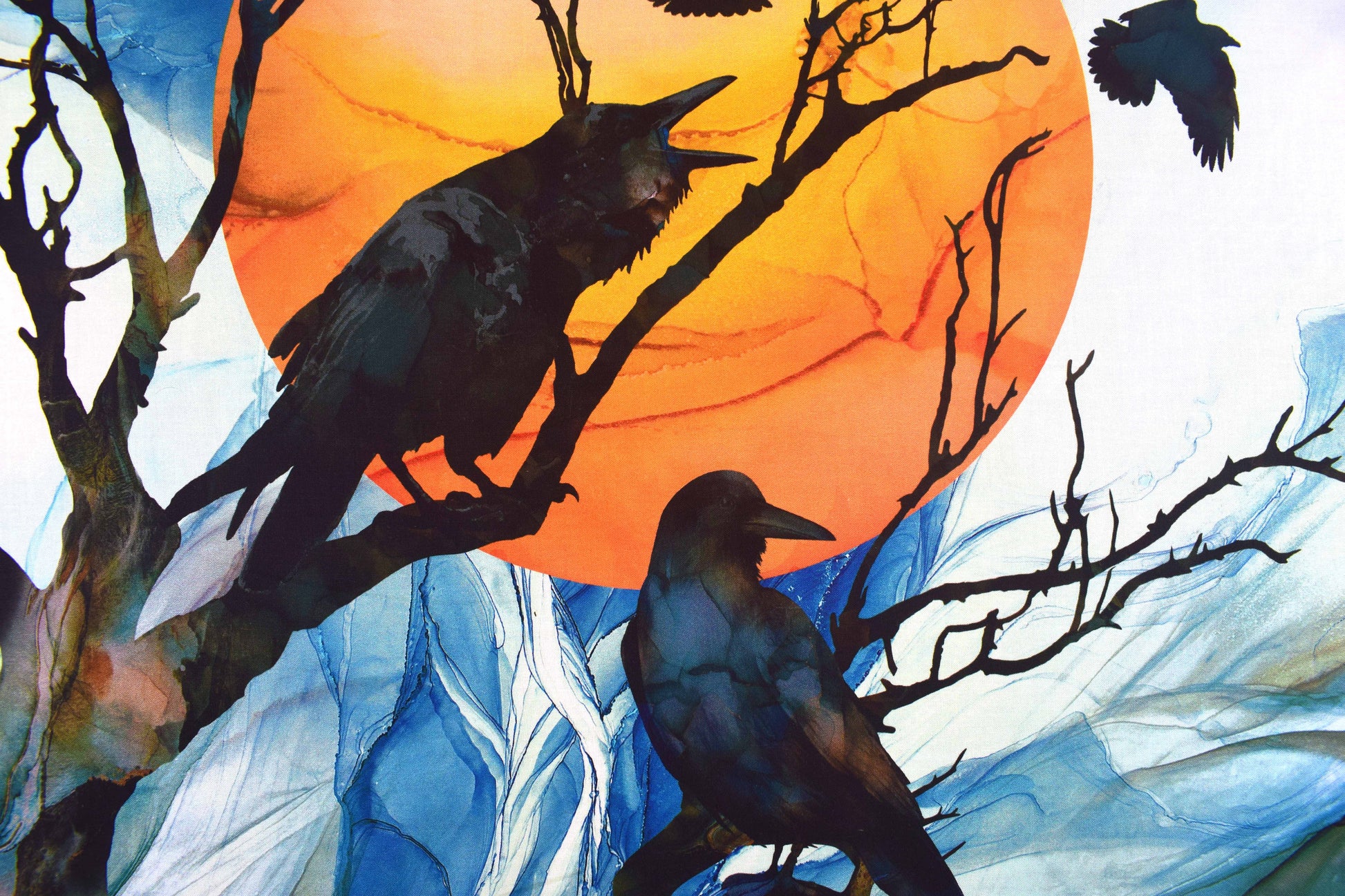 Raven's Call Halloween Fabric Quilting Panel 30" x 43" - The Quilt Sanctuary