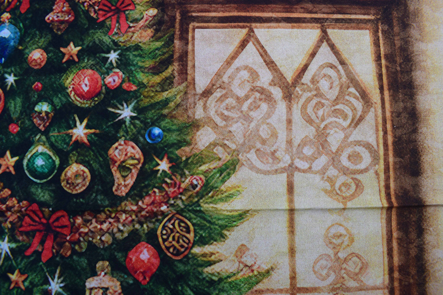 Christmas Tree fabric panel, cotton Quilting panel, Christmas panel, fabric wall hanging panel - The Quilt Sanctuary