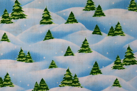 Christmas tree fabric, quilting fabric - Price by the Half Metre - The Quilt Sanctuary