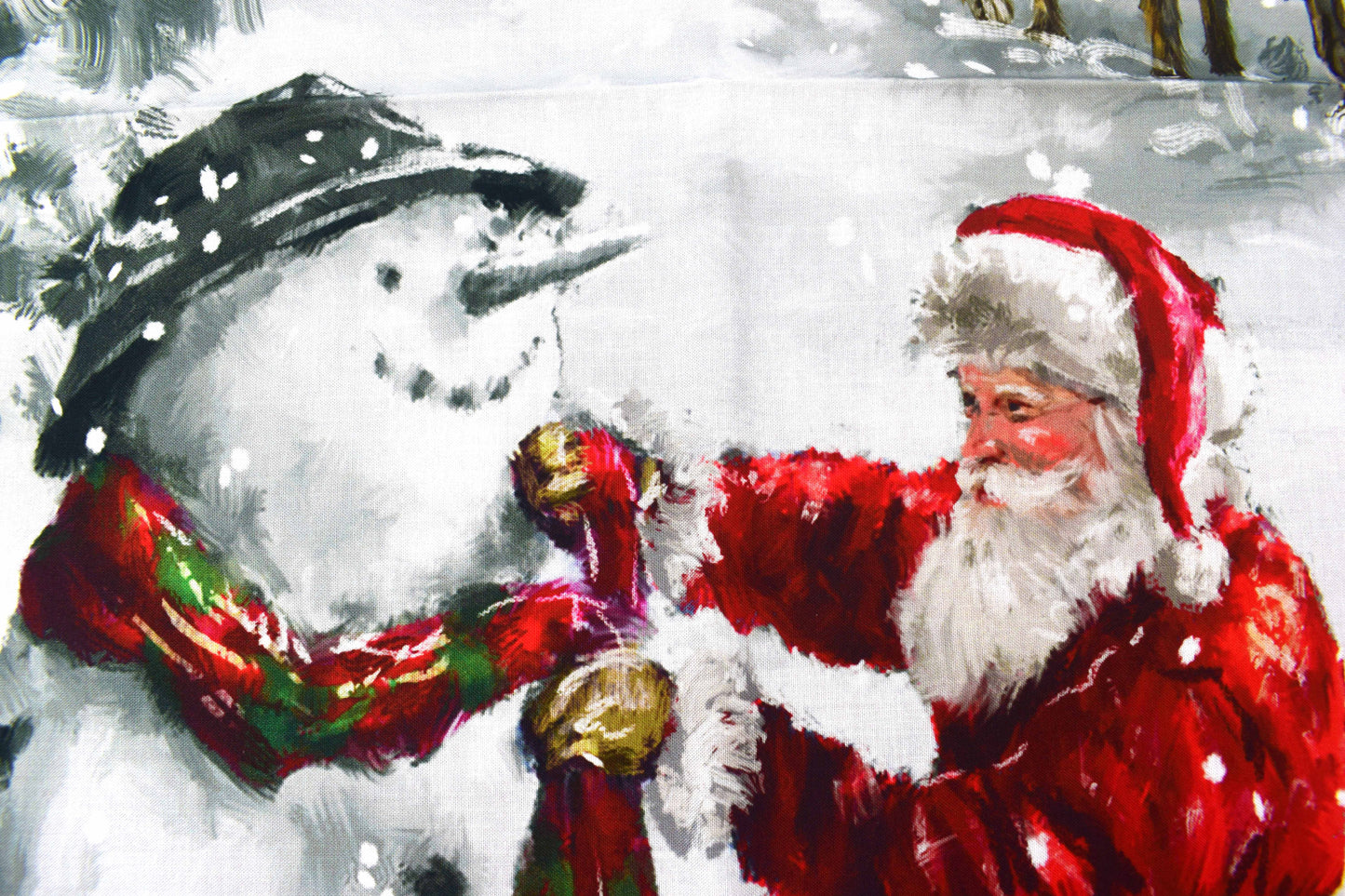 Winter Village panel, Festive traditional cotton Quilting  panel