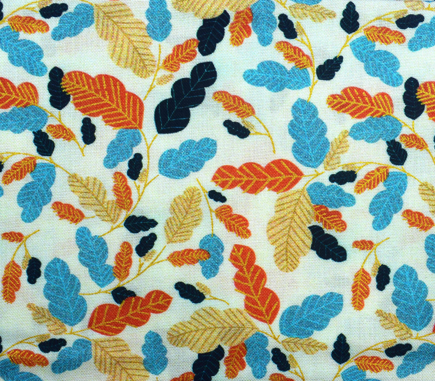 Autumn Pumpkin and Leaf Cotton Fat Quarter Bundle for Quilting and Crafts