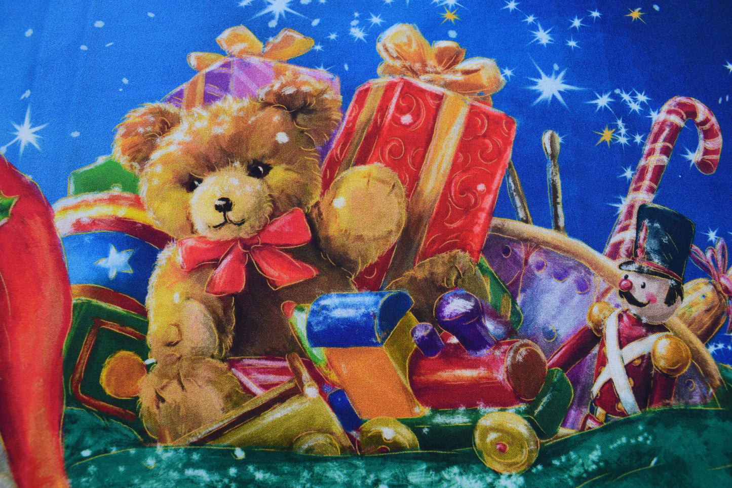 Santa fabric panel, cotton Christmas Quilting  panel