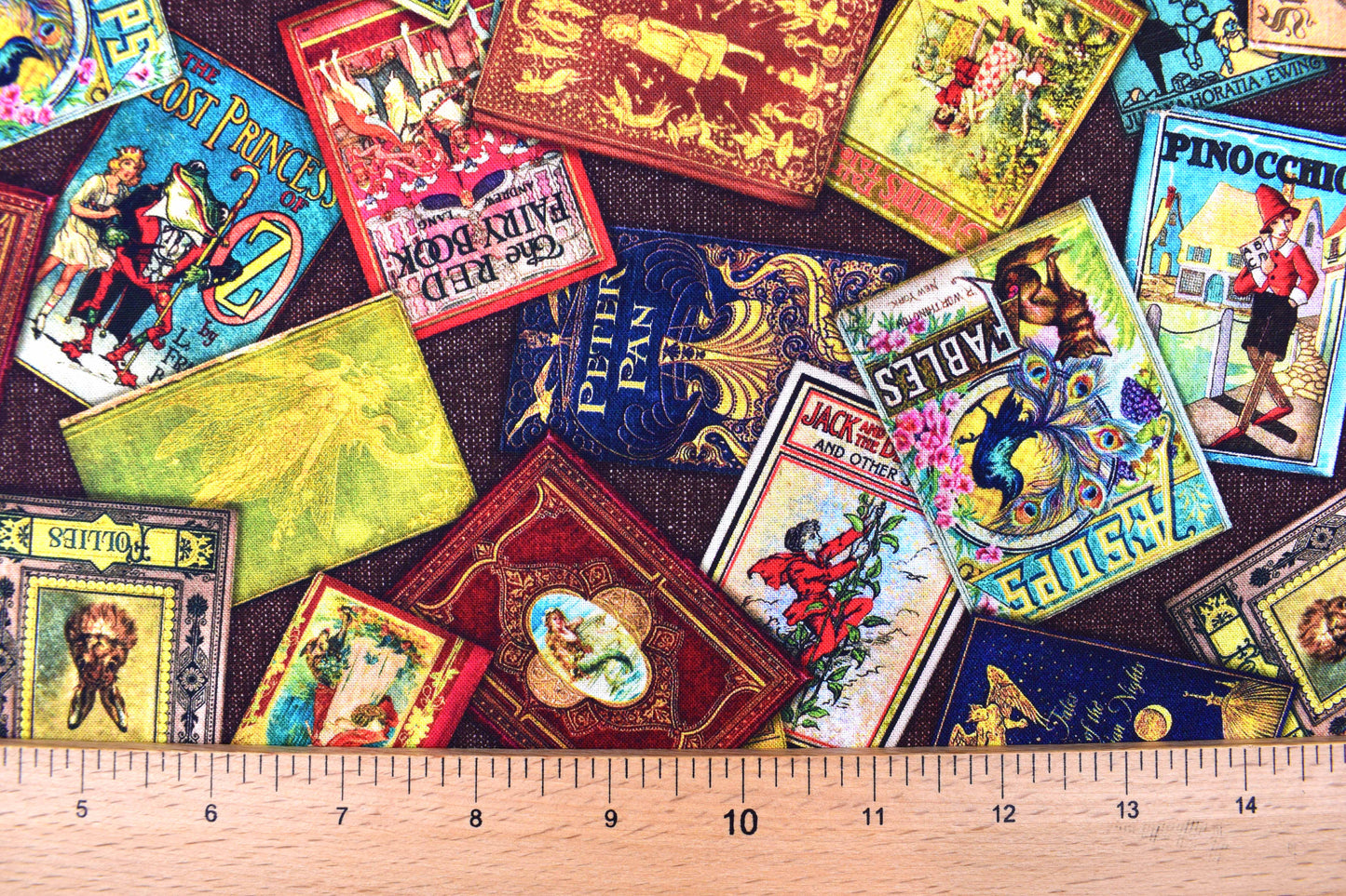 Vintage books fabric, quilting fabric, tossed books, Robert Kaufman, Price by the Half Metre