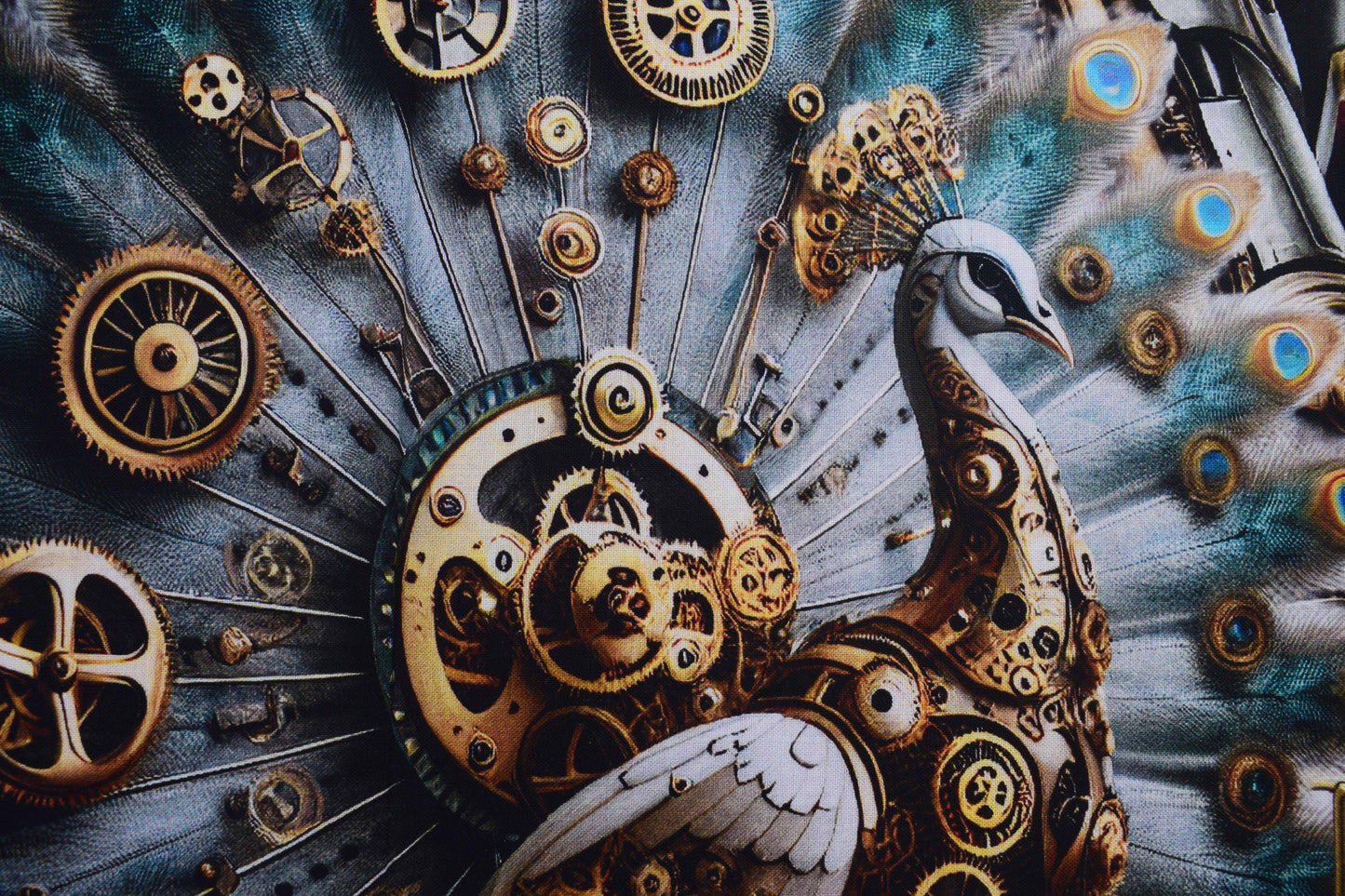 Steampunk Animal Menagerie Quilt Panel - 100% digital printed Cotton - The Quilt Sanctuary