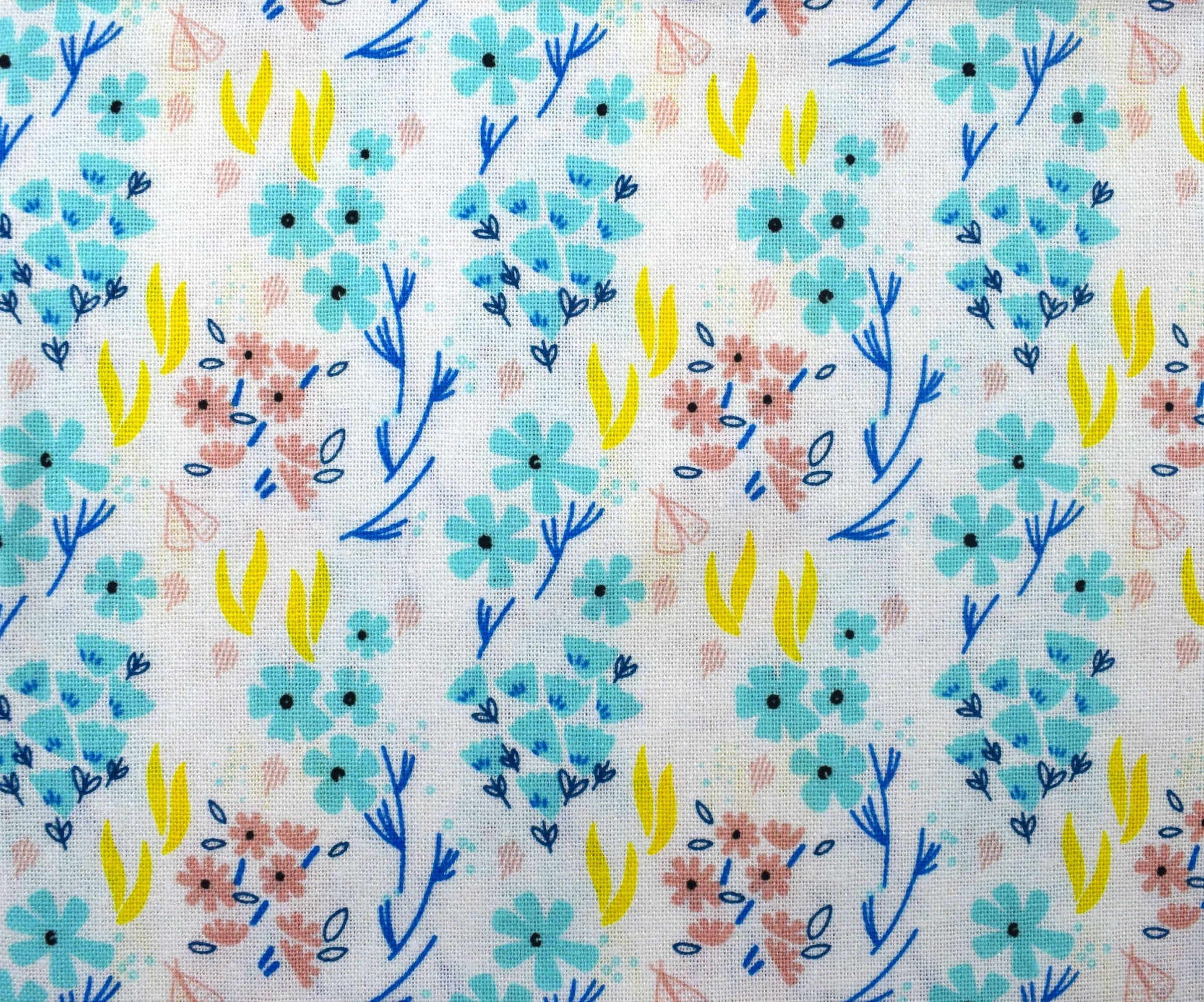 Blue Floral fat Quarter Bundle, Meadow view fabric, quilting fabric - The Quilt Sanctuary