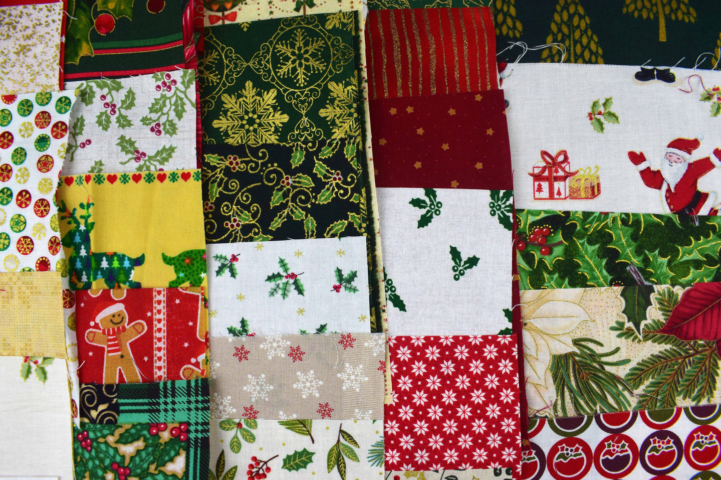 Christmas Quilting Fabric Scrap Bag: Random Pieces, Quilting Supplies - The Quilt Sanctuary