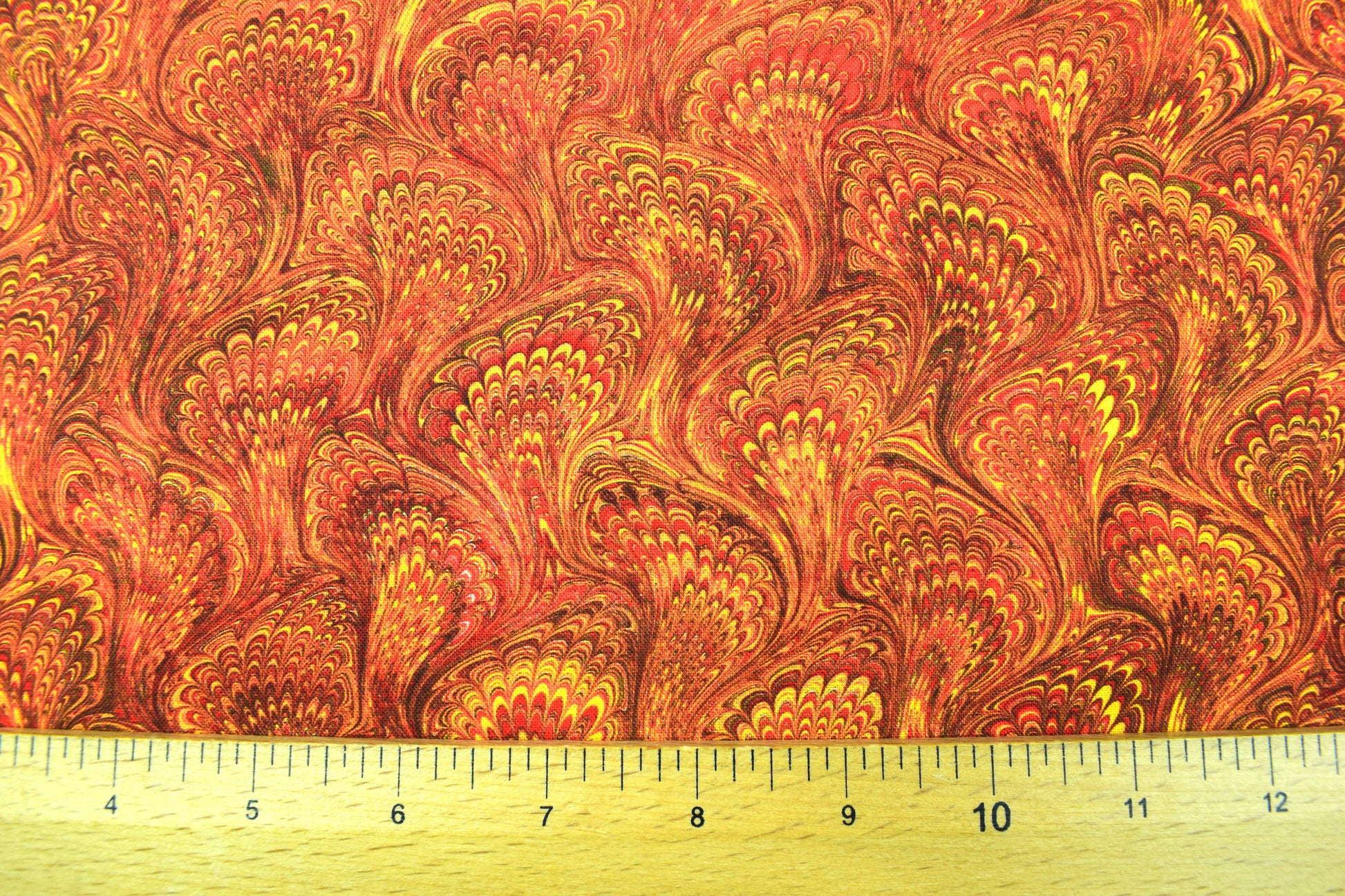 Marbled paper quilting fabric, copper fabric -  Price by the Half Metre - The Quilt Sanctuary