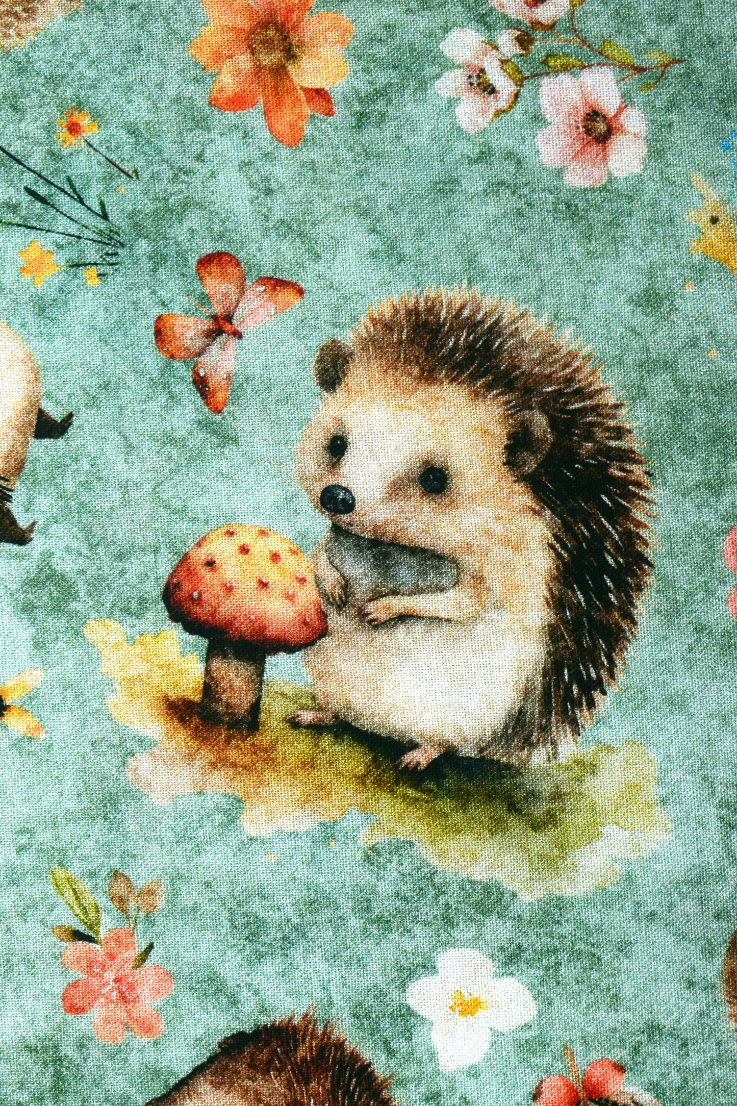 Hedgehog fabric, Quilting fabric, Hedgehugs -  Price by the Half Metre