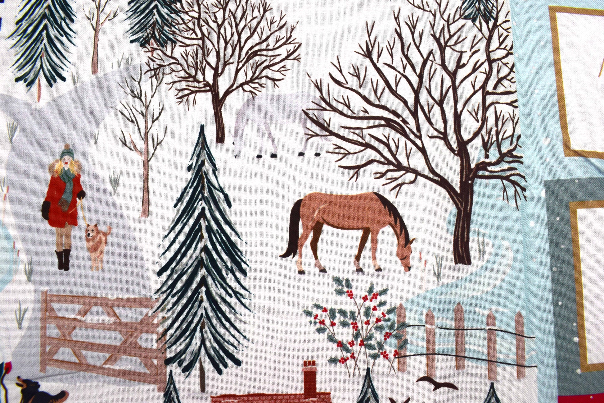 Christmas in the country advent calendar panel, re-usable advent calendar - The Quilt Sanctuary