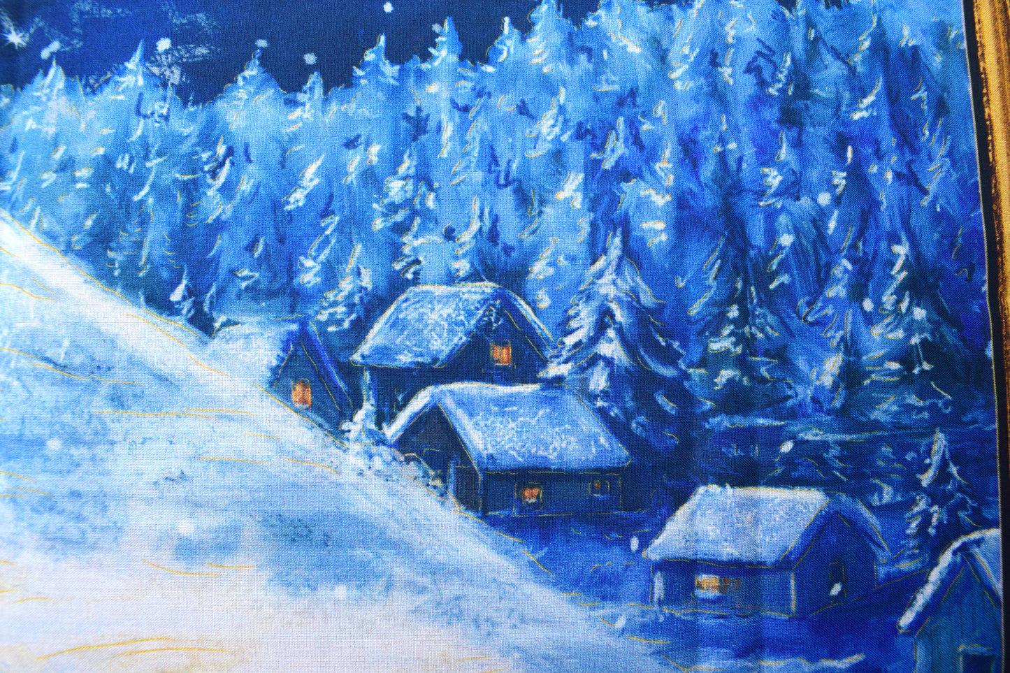 Santa fabric panel, cotton Christmas Quilting  panel