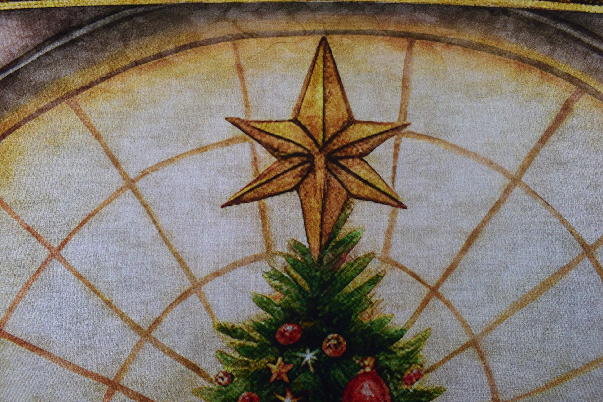 Christmas Tree fabric panel, cotton Quilting panel, Christmas panel, fabric wall hanging panel - The Quilt Sanctuary